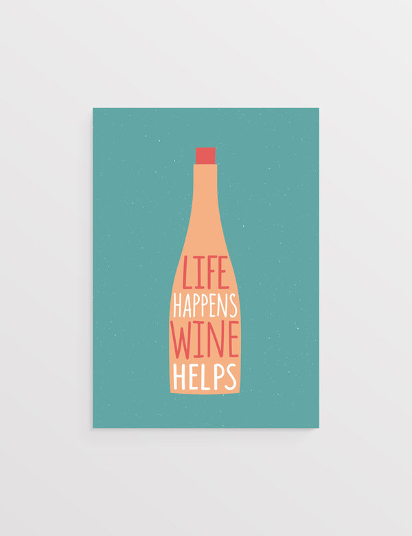 Postkarten Set mit Weinsprüchen 10 stück